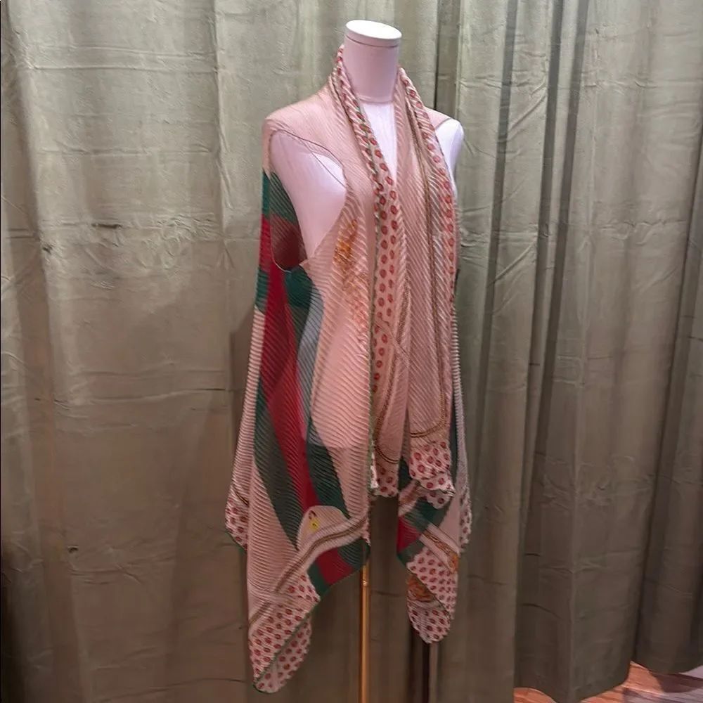 Gucci silk scarf vest
